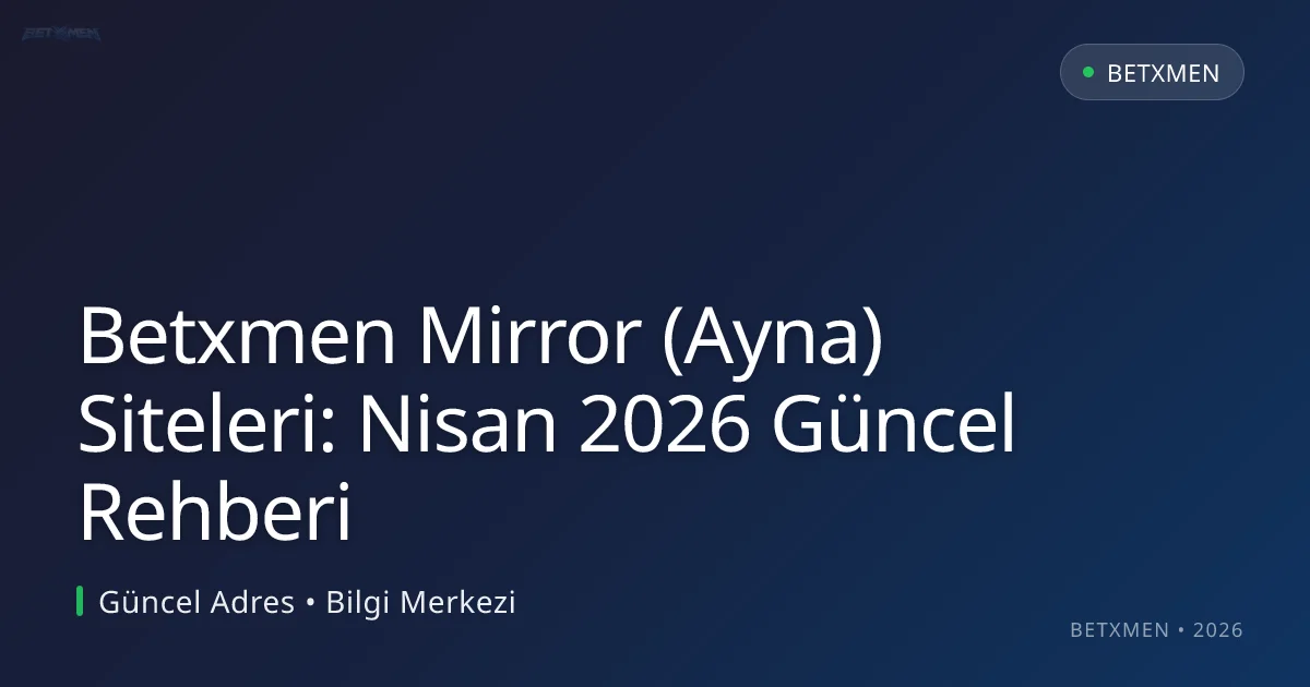 Betxmen Mirror (Ayna) Siteleri: Rehberi